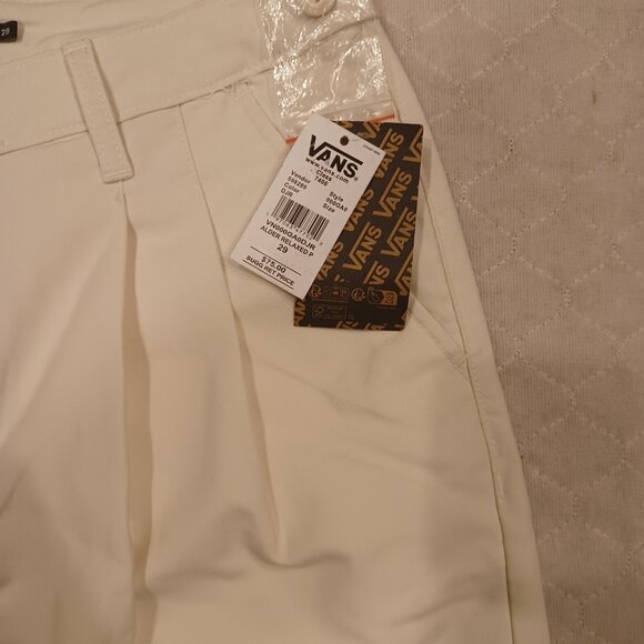 Vans Alder Relaxed Pleated Pants White Women's Size 29 VN000GA0DJR - Picture 3 of 12